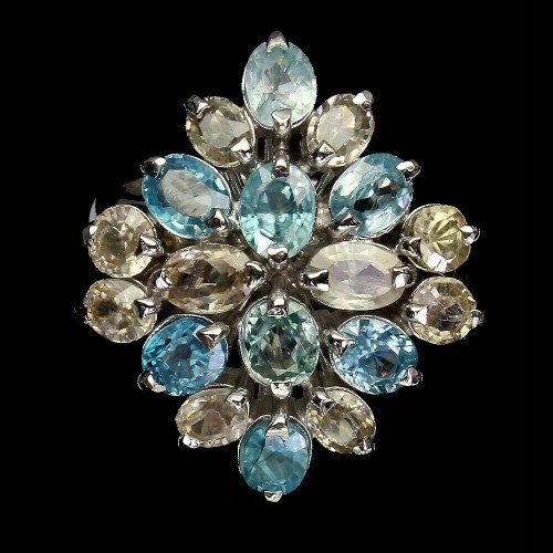 Ring Zirkone Silber 925 natur Größe 18 2