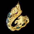 Ring Topas Granat Sterlingsilber Thaidrache Größe 15