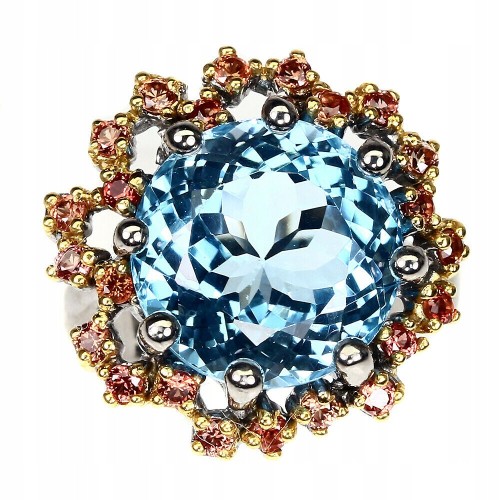 Ring 925 Songea Saphir Sky Blue Topas Größe 15,5