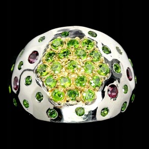 Ring Silber Diopside 925 Granat Größe 17 2