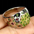 Ring Silber Diopside 925 Granat Größe 17 2