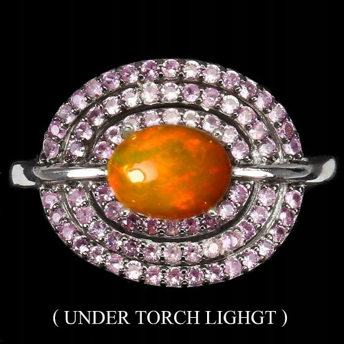 Silberring Opal Saphire Größe 17 5