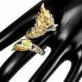 Ring Aquamarin Diopsid Thaidrache Größe 14