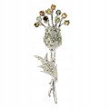 Brosche Turmalin Blume Saphire Silber Diopside 2