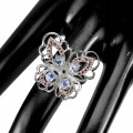 Natural tanzanite sapphires butterfly ring size 16