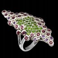 Ring Silber Diopside 925 Granat Größe 14