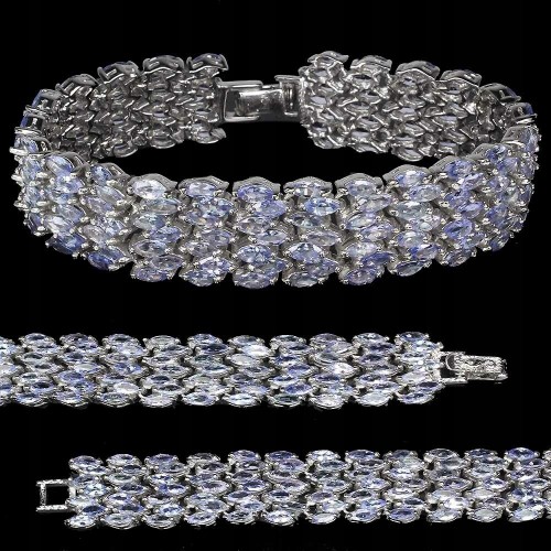 Tansanit Silberarmband 925 zertifiziert