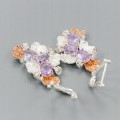 925 Silberohrringe Topas natürliche Amethyste 1