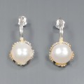 Silver earrings with natural beautiful pearls1 925