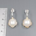Silver earrings with natural beautiful pearls1 925