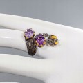 Ring Natursilber Amethyste Größe 17 schön3