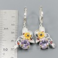 Ohrringe Silber 925 Saphire natürliche Amethyste 1