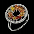 Ring 925 natürliche Songea Saphire Größe 17 3