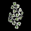 Ring natürliche Diopside Größe 17 Silber 3