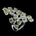 Ring natürliche Diopside Größe 17 Silber 3