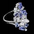 Ring Größe 11,5 natürlicher 925 Silber Tansanit