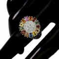 Silberring 925 Saphire Zirkonia Größe 14