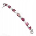 Silberarmband natürliche Granate Rhodoliten 20