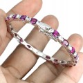 Silberarmband natürliche Granate Rhodoliten 20
