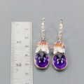 Künstlerische Ohrringe natürliche Amethyste Blumen 3