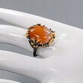 Künstlerischer Ring Rutilquarz Größe 16,5 Silber