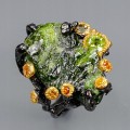 Artistic tourmaline ring diopside size 17 925