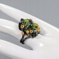 Artistic tourmaline ring diopside size 17 925
