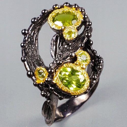 Artistic ring size 17.5 natural peridot