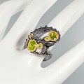 Artistic ring size 17.5 natural peridot
