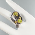 Artistic ring size 17.5 natural peridot