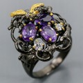 Artistic ring amethyst spinel size 19 fly