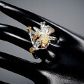 Künstlerischer Ring Opal Amethyst Granat Größe 15