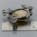 Kunstvolle Rutilquarz Brosche Turmalin 45ct