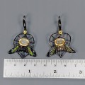 Künstlerische Olivin Ohrringe Diopsid Labradorite 3