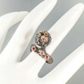 Künstlerischer Amethyst Ring Granat Größe 16 925