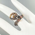 Künstlerischer Amethyst Ring Granat Größe 16 925