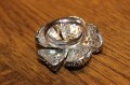 Ring 925 natürliche Citrin Größe 15 große Blume