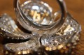 Ring 925 natürliche Citrin Größe 15 große Blume
