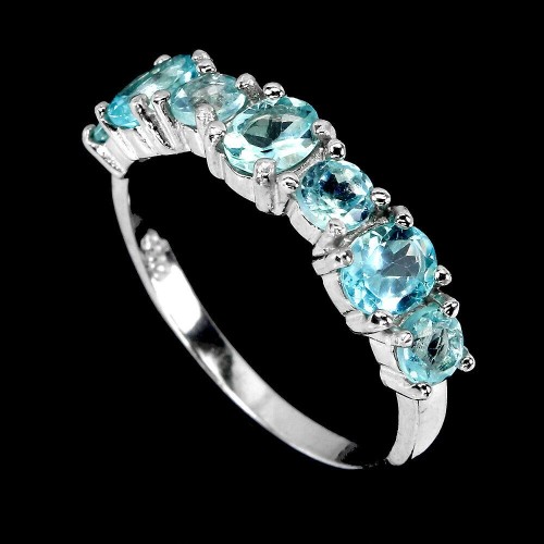 Silberring 925 natürliche Apatite Größe 16,5 2