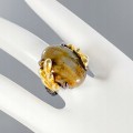 Künstlerischer natürlicher Labradorit Ring Größe 18