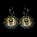 Künstlerische Opal Peridot Ohrringe Vintage 1 925