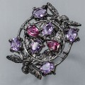 Künstlerischer Amethyst Ring Granat Größe 18 925
