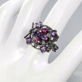 Künstlerischer Amethyst Ring Granat Größe 18 925