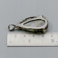 Künstlerischer Anhänger 925 Labradorit 25ct Diopsid