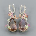 Künstlerische Ohrringe 33,00 ct Ametrin Zertifikat