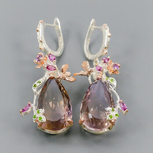 Künstlerische Ohrringe 33,00 ct Ametrin Zertifikat