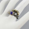 Art Ring Topas blauer Saphir Größe 14