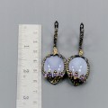 Künstlerische Ohrringe Chalzedon Amethyste Granate 4