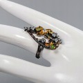 Künstlerischer Turmalin Topas Ring Größe 16,5 Peridot