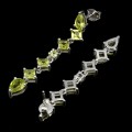 Silver natural peridot earrings 925 delicate 4